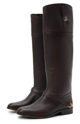 Женские кожаные сапоги charlie GOLDEN GOOSE DELUXE BRAND темно-коричневого цвета по цене 77450 руб., арт. GWF00236.F002300 | Фото 1 Женские кожаные сапоги charlie GOLDEN GOOSE DELUXE BRAND темно-коричневого цвета, арт. GWF00236.F002300 | Фото 1