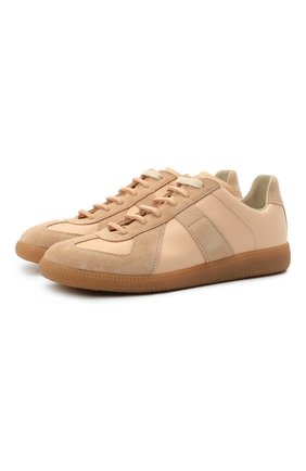 Женские замшевые кеды replica MAISON MARGIELA персикового цвета по цене 36450 руб., арт. S58WS0109/P4306 | Фото 1 Женские замшевые кеды replica MAISON MARGIELA персикового цвета, арт. S58WS0109/P4306 | Фото 1