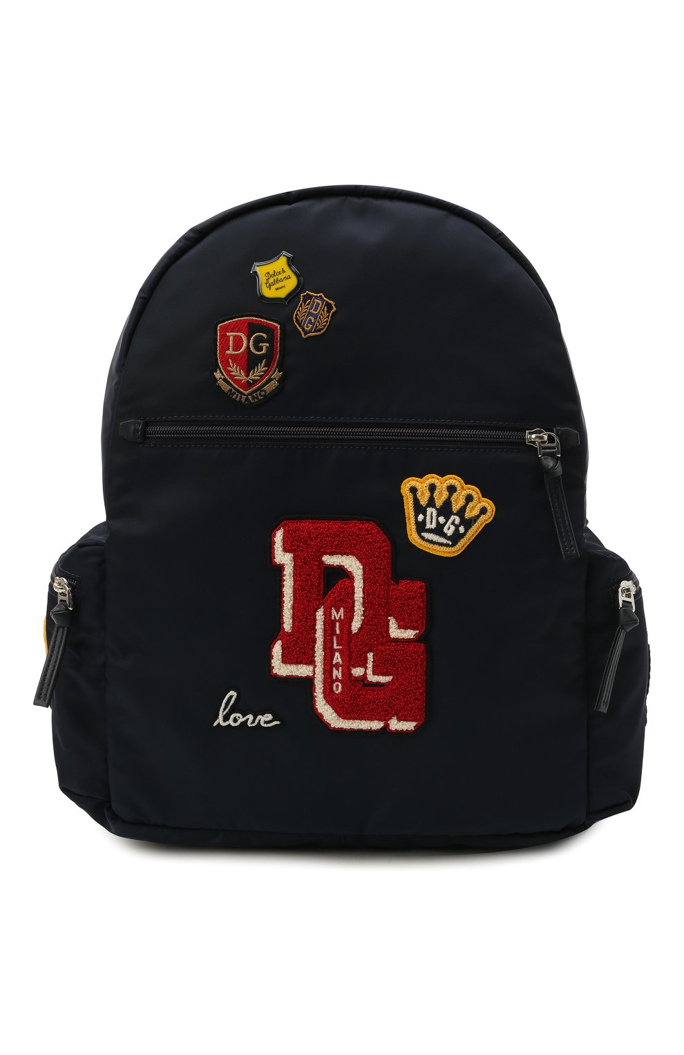 Детская рюкзак DOLCE & GABBANA темно-синего цвета, арт. EB0230/AU927 | Фото 1 (Материал: Текстиль)