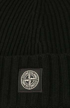 Детского шапка из шерсти и вискозы STONE ISLAND черного цвета по цене 6655 руб., арт. 7516N03A8 | Фото 3 Детского шапка из шерсти и вискозы STONE ISLAND черного цвета, арт. 7516N03A8 | Фото 3 (Материал: Текстиль, Шерсть, Вискоза)