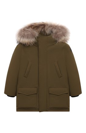 Детского пуховая парка IL GUFO хаки цвета по цене 44600 руб., арт. A21GP241N0060/2A-4A | Фото 1 Детского пуховая парка IL GUFO хаки цвета, арт. A21GP241N0060/2A-4A | Фото 1