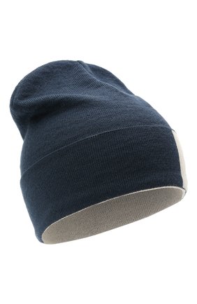 Детского шерстяная шапка CATYA темно-синего цвета, арт. 125713 | Фото 1 (Материал: Шерсть, Текстиль)