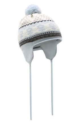 Детского шерстяная шапка CATYA голубого цвета, арт. 125609/J0F | Фото 1 (Материал: Шерсть, Текстиль)