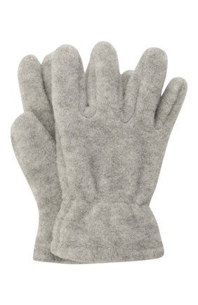 Детские перчатки CATYA серого цвета, арт. 125543 | Фото 1 (Материал: Текстиль, Синтетический материал)