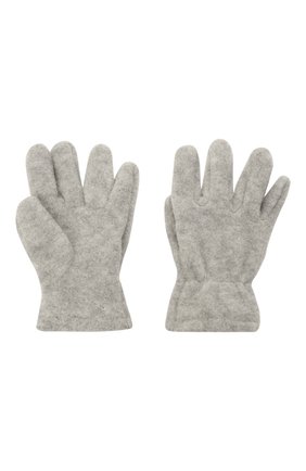 Детские перчатки CATYA серого цвета, арт. 125543 | Фото 2 (Материал: Текстиль, Синтетический материал)