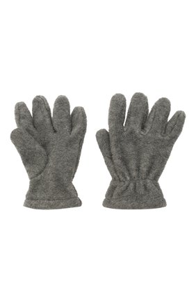 Детские перчатки CATYA темно-серого цвета, арт. 125543 | Фото 2 (Материал: Текстиль, Синтетический материал)