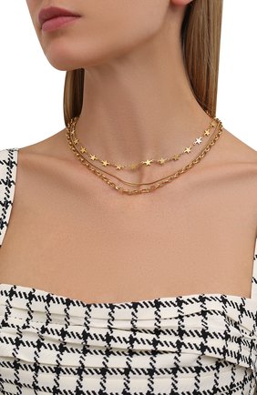 Женское колье EXCLAIM золотого цвета по цене 9780 руб., арт. 053G1028N | Фото 2 Женское колье EXCLAIM золотого цвета, арт. 053G1028N | Фото 2