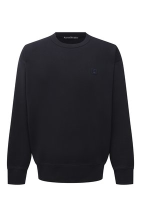 Мужской хлопковый свитшот ACNE STUDIOS темно-синего цвета по цене 21800 руб., арт. CI0072/M | Фото 1 Мужской хлопковый свитшот ACNE STUDIOS темно-синего цвета, арт. CI0072/M | Фото 1