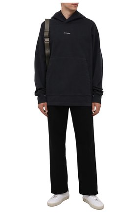 Мужской хлопковое худи ACNE STUDIOS черного цвета по цене 34200 руб., арт. BI0139 | Фото 2 Мужской хлопковое худи ACNE STUDIOS черного цвета, арт. BI0139 | Фото 2