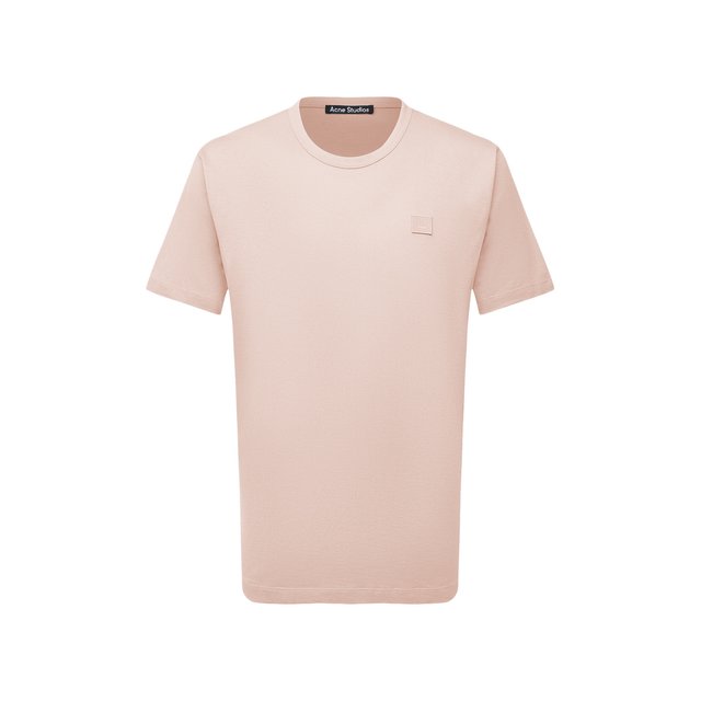 Хлопковая футболка Acne Studios Розовый 25E173/M 5282135