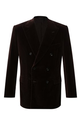 Мужской хлопковый пиджак BRIONI темно-коричневого цвета по цене 394500 руб., арт. RGQN00/01004/VIRGILI0 DB | Фото 1 Мужской хлопковый пиджак BRIONI темно-коричневого цвета, арт. RGQN00/01004/VIRGILI0 DB | Фото 1 (Материал подклада: Купро; Рукава: Длинные; Материал внешний: Хлопок; Длина (для топов): Стандартные; 1-2-бортные: Двубортные; Стили: Классический; Случай: Вечерний; Пиджаки М: Прямой)