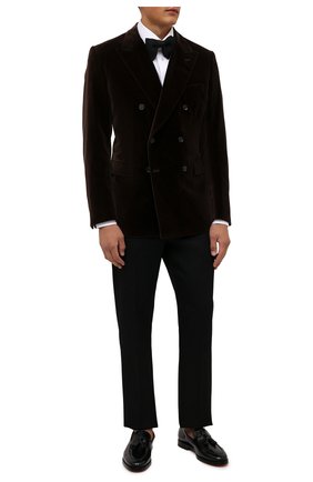 Мужской хлопковый пиджак BRIONI темно-коричневого цвета по цене 394500 руб., арт. RGQN00/01004/VIRGILI0 DB | Фото 2 Мужской хлопковый пиджак BRIONI темно-коричневого цвета, арт. RGQN00/01004/VIRGILI0 DB | Фото 2 (Материал подклада: Купро; Рукава: Длинные; Материал внешний: Хлопок; Длина (для топов): Стандартные; 1-2-бортные: Двубортные; Стили: Классический; Случай: Вечерний; Пиджаки М: Прямой)