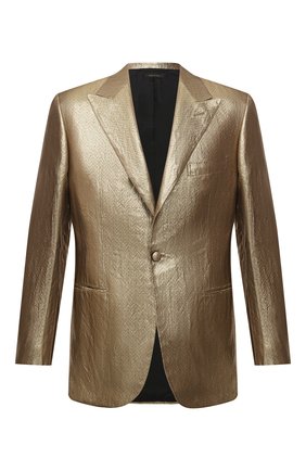 Мужской пиджак BRIONI золотого цвета по цене 871500 руб., арт. RGGB0L/0140N/VIRGILI0 | Фото 1 Мужской пиджак BRIONI золотого цвета, арт. RGGB0L/0140N/VIRGILI0 | Фото 1