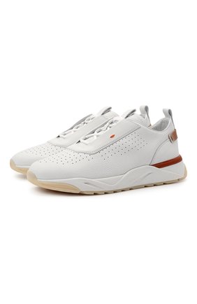 Мужские кожаные кроссовки SANTONI белого цвета по цене 39800 руб., арт. MBIM21612WTMTDPAI55 | Фото 1 Мужские кожаные кроссовки SANTONI белого цвета, арт. MBIM21612WTMTDPAI55 | Фото 1