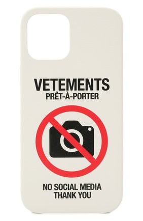 Чехол для iphone 12 pro max VETEMENTS белого цвета по цене 24650 руб., арт. UA52SA400W 2410/W/WHITE 12 PR0 MAX | Фото 1 Чехол для iphone 12 pro max VETEMENTS белого цвета, арт. UA52SA400W 2410/W/WHITE 12 PR0 MAX | Фото 1