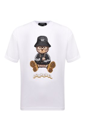 Мужская хлопковая футболка DOMREBEL белого цвета по цене 10350 руб., арт. MNY BEAR/B0X T | Фото 1 Мужская хлопковая футболка DOMREBEL белого цвета, арт. MNY BEAR/B0X T | Фото 1