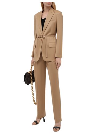 Женские шерстяные брюки STELLA MCCARTNEY светло-бежевого цвета по цене 67250 руб., арт. 603697/SNB53 | Фото 2 Женские шерстяные брюки STELLA MCCARTNEY светло-бежевого цвета, арт. 603697/SNB53 | Фото 2 (Материал внешний: Шерсть; Длина (брюки, джинсы): Стандартные; Случай: Формальный; Силуэт Ж (брюки и джинсы): Прямые; Стили: Классический; Женское Кросс-КТ: Брюки-одежда)