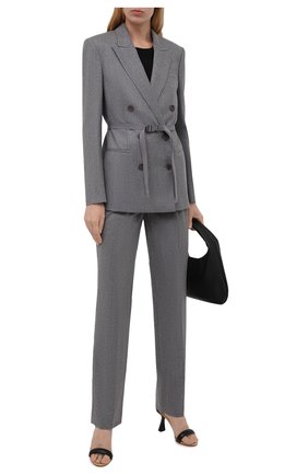 Женские шерстяные брюки STELLA MCCARTNEY светло-серого цвета по цене 54100 руб., арт. 603697/SNB53 | Фото 2 Женские шерстяные брюки STELLA MCCARTNEY светло-серого цвета, арт. 603697/SNB53 | Фото 2 (Длина (брюки, джинсы): Стандартные; Материал внешний: Шерсть; Случай: Формальный; Силуэт Ж (брюки и джинсы): Прямые; Стили: Классический; Женское Кросс-КТ: Брюки-одежда)