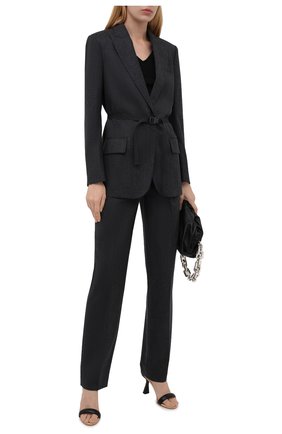 Женские шерстяные брюки STELLA MCCARTNEY серого цвета по цене 54100 руб., арт. 603697/SNB53 | Фото 2 Женские шерстяные брюки STELLA MCCARTNEY серого цвета, арт. 603697/SNB53 | Фото 2 (Материал внешний: Шерсть; Длина (брюки, джинсы): Стандартные; Случай: Формальный; Силуэт Ж (брюки и джинсы): Прямые; Стили: Классический; Женское Кросс-КТ: Брюки-одежда)