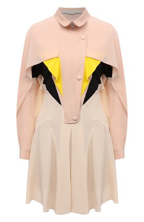 Женское шелковое платье STELLA MCCARTNEY розового цвета по цене 158500 руб., арт. 603781/SY206 | Фото 1 Женское шелковое платье STELLA MCCARTNEY розового цвета, арт. 603781/SY206 | Фото 1 (Материал подклада: Вискоза; Материал внешний: Шелк; Длина Ж (юбки, платья, шорты): Мини; Рукава: Длинные; Женское Кросс-КТ: Платье-одежда; Случай: Повседневный; Стили: Кэжуэл)