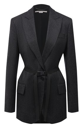 Женский шерстяной жакет STELLA MCCARTNEY серого цвета по цене 113000 руб., арт. 603699/SNB53 | Фото 1 Женский шерстяной жакет STELLA MCCARTNEY серого цвета, арт. 603699/SNB53 | Фото 1 (Материал внешний: Шерсть; Рукава: Длинные; Материал подклада: Вискоза; Длина (для топов): Удлиненные; 1-2-бортные: Однобортные; Женское Кросс-КТ: Жакет-одежда; Стили: Классический; Случай: Повседневный)