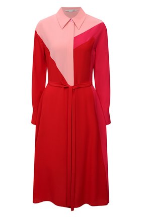 Женское шелковое платье STELLA MCCARTNEY красного цвета по цене 117500 руб., арт. 603675/SY206 | Фото 1 Женское шелковое платье STELLA MCCARTNEY красного цвета, арт. 603675/SY206 | Фото 1 (Материал внешний: Шелк; Рукава: Длинные; Длина Ж (юбки, платья, шорты): Миди; Женское Кросс-КТ: Платье-одежда; Случай: Повседневный; Стили: Кэжуэл)