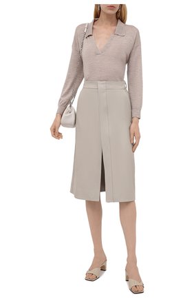 Женский шерстяной пуловер STELLA MCCARTNEY бежевого цвета по цене 72700 руб., арт. 603644/S2257 | Фото 2 Женский шерстяной пуловер STELLA MCCARTNEY бежевого цвета, арт. 603644/S2257 | Фото 2 (Материал внешний: Шерсть; Рукава: Длинные; Длина (для топов): Стандартные; Женское Кросс-КТ: Пуловер-одежда; Стили: Кэжуэл)