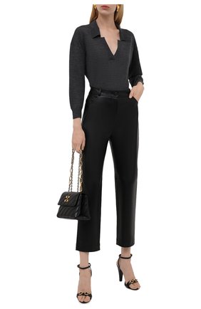 Женский шерстяной пуловер STELLA MCCARTNEY темно-серого цвета по цене 58450 руб., арт. 603644/S2257 | Фото 2 Женский шерстяной пуловер STELLA MCCARTNEY темно-серого цвета, арт. 603644/S2257 | Фото 2 (Длина (для топов): Стандартные; Рукава: Длинные; Материал внешний: Шерсть; Женское Кросс-КТ: Пуловер-одежда; Стили: Кэжуэл)