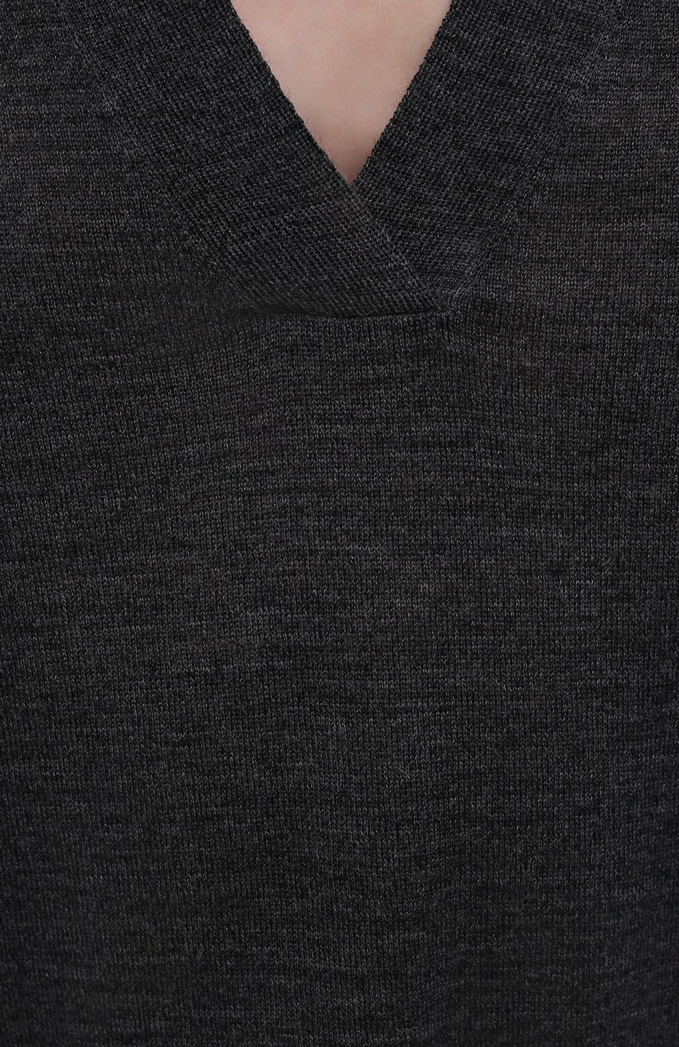 Женский шерстяной пуловер STELLA MCCARTNEY темно-серого цвета, арт. 603644/S2257 | Фото 5 (Материал внешний: Шерсть; Рукава: Длинные; Длина (для топов): Стандартные; Женское Кросс-КТ: Пуловер-одежда; Стили: Кэжуэл)