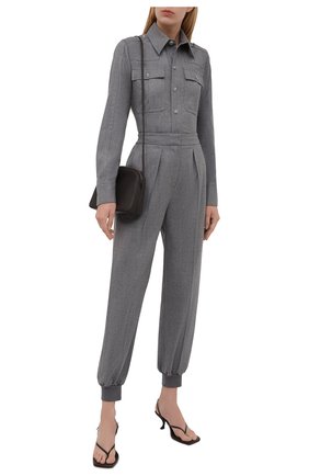 Женская шерстяная рубашка STELLA MCCARTNEY светло-серого цвета по цене 56500 руб., арт. 583654/SNB53 | Фото 2 Женская шерстяная рубашка STELLA MCCARTNEY светло-серого цвета, арт. 583654/SNB53 | Фото 2 (Материал внешний: Шерсть; Женское Кросс-КТ: Рубашка-одежда; Принт: Без принта; Стили: Кэжуэл; Рукава: Длинные; Длина (для топов): Стандартные)