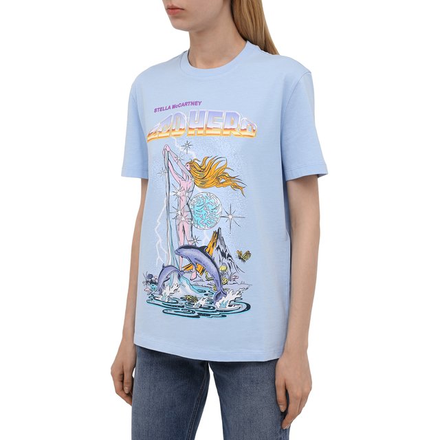 фото Хлопковая футболка stella mccartney