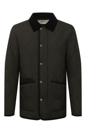 Мужская утепленная куртка Z ZEGNA хаки цвета по цене 69950 руб., арт. VY023/ZZ122 | Фото 1 Мужская утепленная куртка Z ZEGNA хаки цвета, арт. VY023/ZZ122 | Фото 1