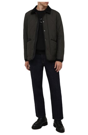 Мужская утепленная куртка Z ZEGNA хаки цвета по цене 69950 руб., арт. VY023/ZZ122 | Фото 2 Мужская утепленная куртка Z ZEGNA хаки цвета, арт. VY023/ZZ122 | Фото 2