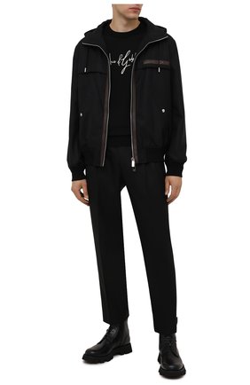 Мужские кожаные ботинки BERLUTI черного цвета по цене 129000 руб., арт. S5536-001 | Фото 2 Мужские кожаные ботинки BERLUTI черного цвета, арт. S5536-001 | Фото 2 (Подошва: Плоская; Материал внутренний: Натуральная кожа; Мужское Кросс-КТ: Ботинки-обувь, Байкеры-обувь; Материал внешний: Кожа; Материал утеплителя: Без утеплителя)