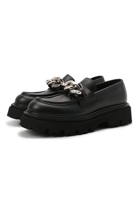 Женские кожаные лоферы CASADEI черного цвета по цене 49950 руб., арт. 1D221T0401C15249000 | Фото 1 Женские кожаные лоферы CASADEI черного цвета, арт. 1D221T0401C15249000 | Фото 1