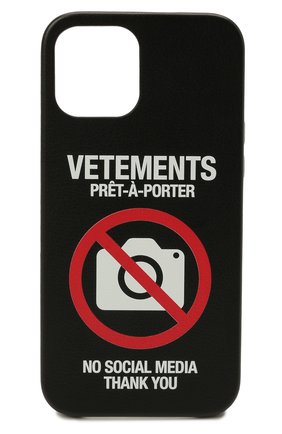 Чехол для iphone 12 pro max VETEMENTS черного цвета по цене 24650 руб., арт. UA52SA400B 2410/M/BLACK 12 PR0 MAX | Фото 1 Чехол для iphone 12 pro max VETEMENTS черного цвета, арт. UA52SA400B 2410/M/BLACK 12 PR0 MAX | Фото 1