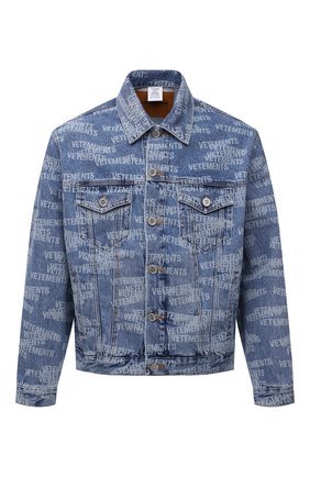 Мужская джинсовая куртка VETEMENTS синего цвета по цене 147000 руб., арт. UA52JA250B 2803/M | Фото 1 Мужская джинсовая куртка VETEMENTS синего цвета, арт. UA52JA250B 2803/M | Фото 1