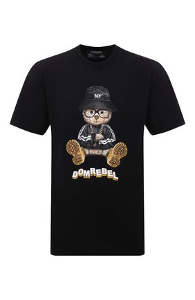 Мужская хлопковая футболка DOMREBEL черного цвета по цене 10350 руб., арт. MNY BEAR/B0X T | Фото 1 Мужская хлопковая футболка DOMREBEL черного цвета, арт. MNY BEAR/B0X T | Фото 1