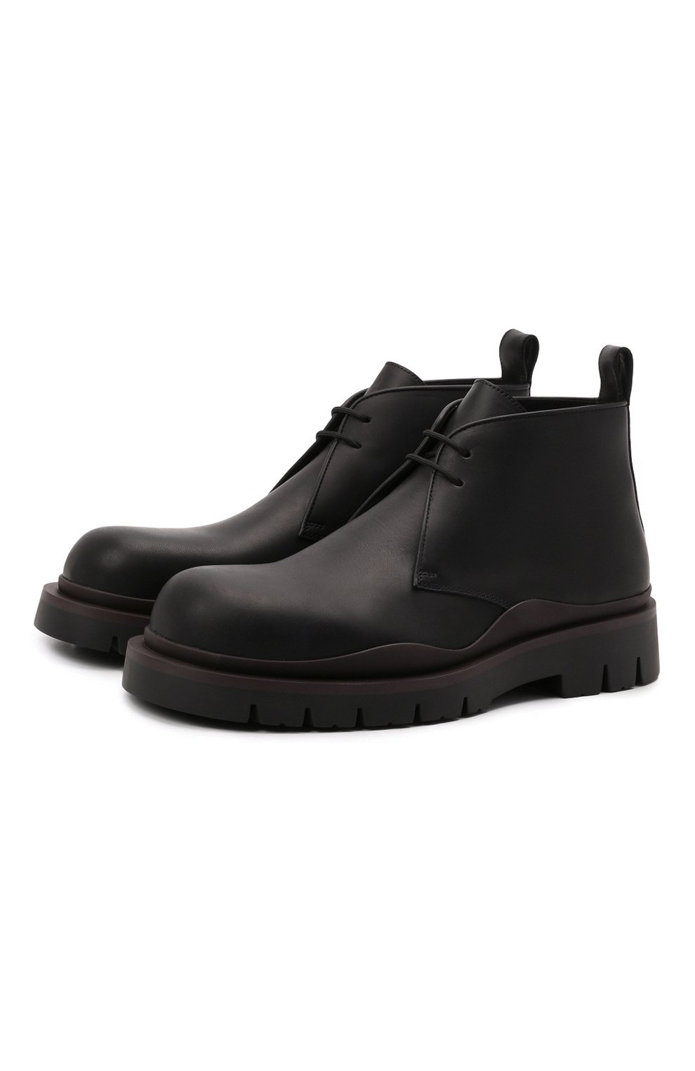 Мужские кожаные ботинки tire BOTTEGA VENETA черного цвета, арт. 667074/VBS50 | Фото 1 (Длина стельки: 28,8, 29,7, 28,3, 29,8, 27, 28; Каблук высота: Высокий; Материал внешний: Кожа; Мужское Кросс-КТ: Ботинки-обувь, Дезерты-обувь; Материал внутренний: Натуральная кожа; Материал утеплителя: Без утеплителя; Подошва: Массивная; ширина носка стельки: 9,2, 9,4, 9,5, 9,6, 9,9; высота каблука: 5; толщина подошвы: 3)