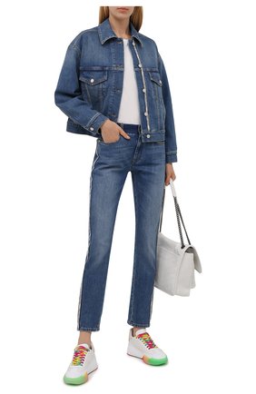 Женские текстильные кроссовки loop STELLA MCCARTNEY белого цвета по цене 39950 руб., арт. 800389/N0250 | Фото 2 Женские текстильные кроссовки loop STELLA MCCARTNEY белого цвета, арт. 800389/N0250 | Фото 2 (Материал внешний: Текстиль; Подошва: Платформа; Материал внутренний: Текстиль)