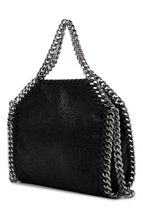 Женская сумка falabella STELLA MCCARTNEY черного цвета по цене 47950 руб., арт. 700227/W9132 | Фото 3 Женская сумка falabella STELLA MCCARTNEY черного цвета, арт. 700227/W9132 | Фото 3 (Ремень/цепочка: С цепочкой; Сумки-технические: Сумки top-handle; Размер: mini; Материал: Текстиль)
