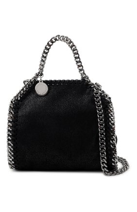 Женская сумка falabella STELLA MCCARTNEY черного цвета по цене 47950 руб., арт. 700227/W9132 | Фото 6 Женская сумка falabella STELLA MCCARTNEY черного цвета, арт. 700227/W9132 | Фото 6 (Ремень/цепочка: С цепочкой; Сумки-технические: Сумки top-handle; Размер: mini; Материал: Текстиль)