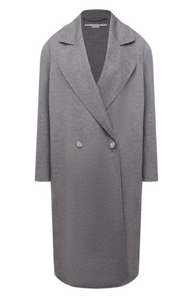 Женское шерстяное пальто STELLA MCCARTNEY светло-серого цвета по цене 147000 руб., арт. 602900/SPB05 | Фото 1 Женское шерстяное пальто STELLA MCCARTNEY светло-серого цвета, арт. 602900/SPB05 | Фото 1 (Материал внешний: Шерсть; Стили: Кэжуэл; 1-2-бортные: Двубортные; Длина (верхняя одежда): До колена, Длинные; Рукава: Длинные)