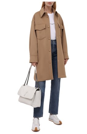 Женское шерстяное пальто STELLA MCCARTNEY бежевого цвета по цене 123000 руб., арт. 601217/SPB11 | Фото 2 Женское шерстяное пальто STELLA MCCARTNEY бежевого цвета, арт. 601217/SPB11 | Фото 2 (Материал внешний: Шерсть; Стили: Кэжуэл; 1-2-бортные: Однобортные; Длина (верхняя одежда): До середины бедра, До колена; Рукава: Длинные)