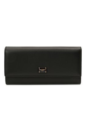 Женские кожаный кошелек DOLCE & GABBANA черного цвета по цене 41350 руб., арт. BI0087/A0049 | Фото 1 Женские кожаный кошелек DOLCE & GABBANA черного цвета, арт. BI0087/A0049 | Фото 1