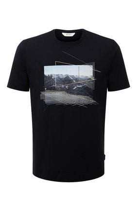 Мужская хлопковая футболка Z ZEGNA темно-синего цвета по цене 18600 руб., арт. VY367/ZZ630G | Фото 1 Мужская хлопковая футболка Z ZEGNA темно-синего цвета, арт. VY367/ZZ630G | Фото 1