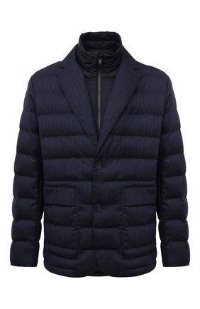 Мужская утепленная куртка Z ZEGNA темно-синего цвета по цене 92250 руб., арт. VY056/ZZ103 | Фото 1 Мужская утепленная куртка Z ZEGNA темно-синего цвета, арт. VY056/ZZ103 | Фото 1