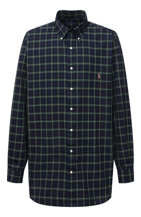 Мужская хлопковая рубашка POLO RALPH LAUREN синего цвета по цене 12100 руб., арт. 711811288/4902/PRL BS | Фото 1 Мужская хлопковая рубашка POLO RALPH LAUREN синего цвета, арт. 711811288/4902/PRL BS | Фото 1