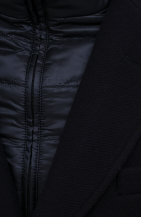 Мужской шерстяное пальто HERNO синего цвета, арт. CA0045U/39601 | Фото 5 (Материал внешний: Шерсть; Рукава: Длинные; Длина (верхняя одежда): До середины бедра; Стили: Классический; Материал подклада: Синтетический материал; Мужское Кросс-КТ: пальто-верхняя одежда)