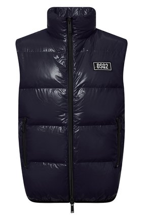 Мужской пуховый жилет DSQUARED2 синего цвета по цене 52100 руб., арт. S74FB0278/S54056 | Фото 1 Мужской пуховый жилет DSQUARED2 синего цвета, арт. S74FB0278/S54056 | Фото 1